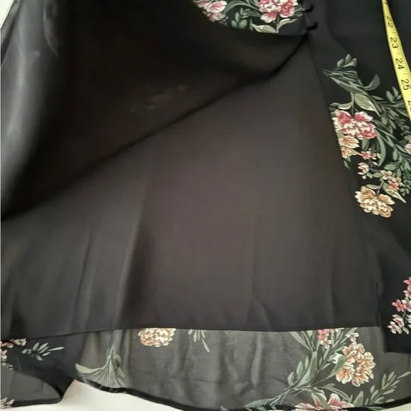 ASTR the label sheer floral v-neck button front long sleeve midi dress size M - Picture 10 of 15